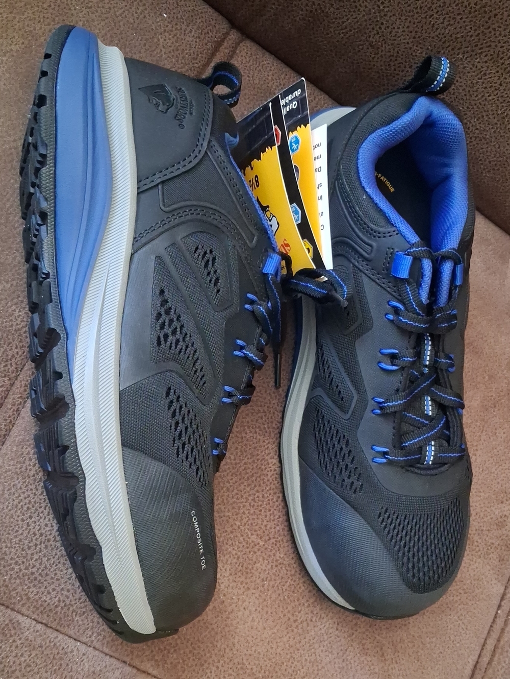Herman Survivors Cassle Men's Black & Blue Comfort Anti-slip Work Shoes Size 8.5